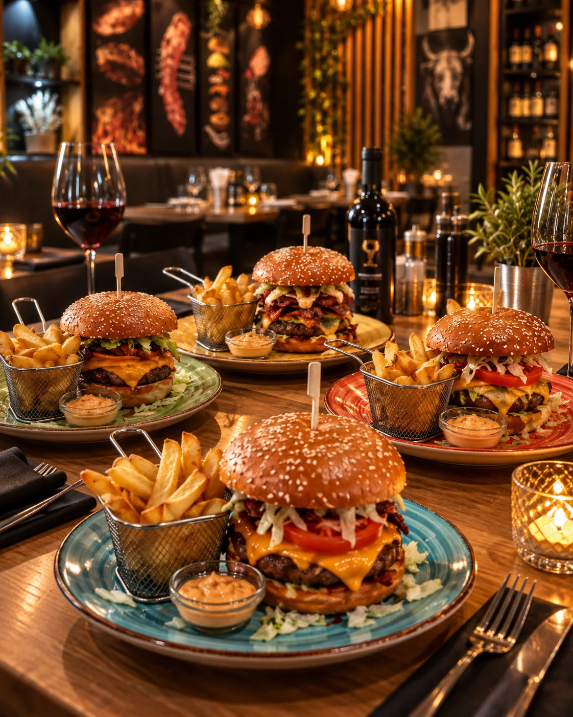 Selezione di hamburger Juras