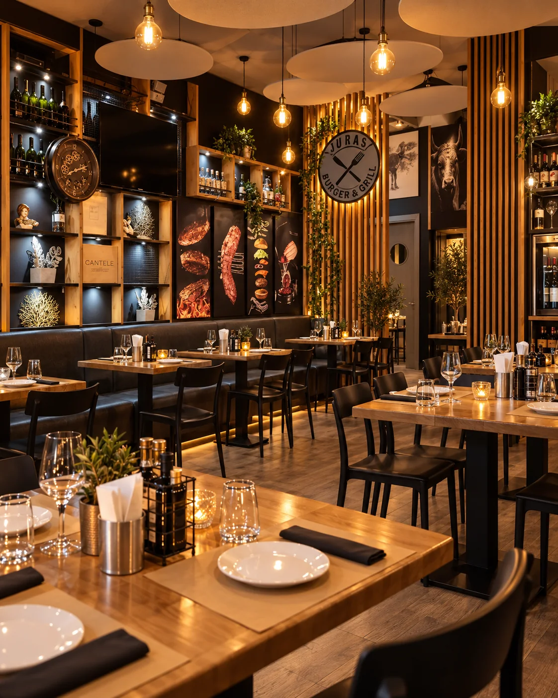 Sala interna di Juras Burger & Grill